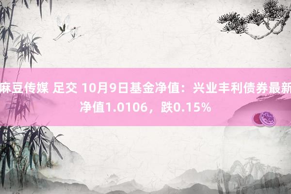 麻豆传媒 足交 10月9日基金净值：兴业丰利债券最新净值1.0106，跌0.15%