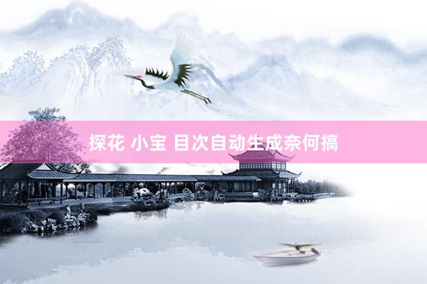 探花 小宝 目次自动生成奈何搞