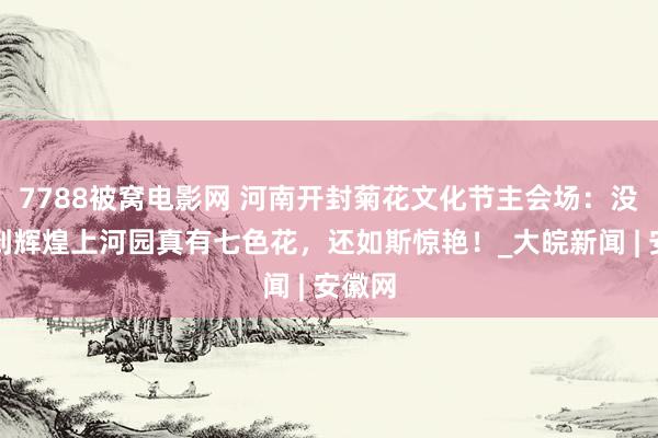 7788被窝电影网 河南开封菊花文化节主会场：没念念到辉煌上河园真有七色花，还如斯惊艳！_大皖新闻 | 安徽网