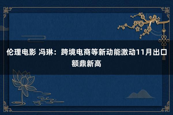 伦理电影 冯琳：跨境电商等新动能激动11月出口额鼎新高