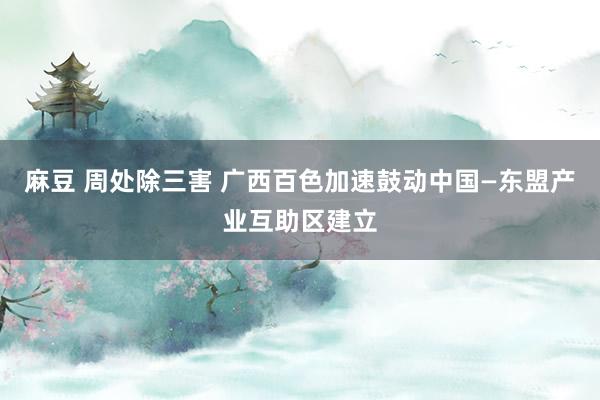 麻豆 周处除三害 广西百色加速鼓动中国—东盟产业互助区建立