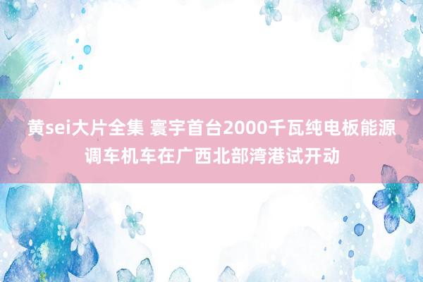 黄sei大片全集 寰宇首台2000千瓦纯电板能源调车机车在广西北部湾港试开动
