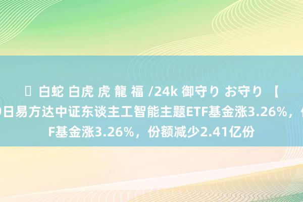 ✨白蛇 白虎 虎 龍 福 /24k 御守り お守り 【ETF动向】12月19日易方达中证东谈主工智能主题ETF基金涨3.26%，份额减少2.41亿份