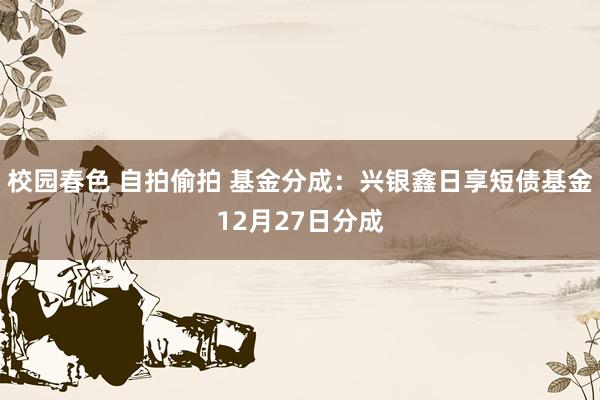 校园春色 自拍偷拍 基金分成：兴银鑫日享短债基金12月27日分成