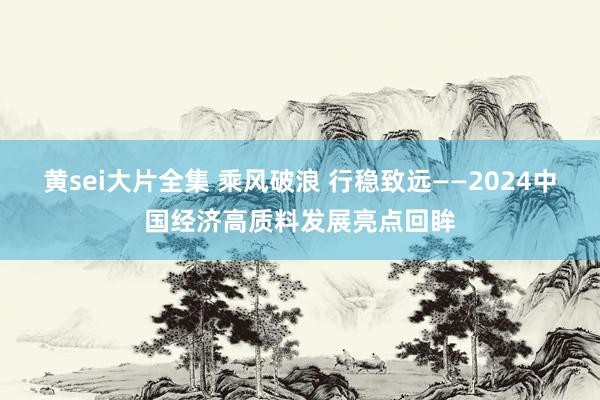 黄sei大片全集 乘风破浪 行稳致远——2024中国经济高质料发展亮点回眸