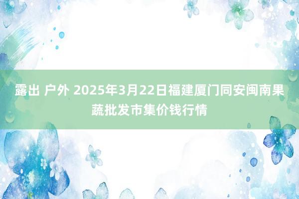 露出 户外 2025年3月22日福建厦门同安闽南果蔬批发市集价钱行情
