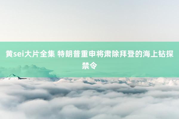 黄sei大片全集 特朗普重申将肃除拜登的海上钻探禁令