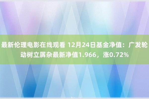 最新伦理电影在线观看 12月24日基金净值：广发轮动树立羼杂最新净值1.966，涨0.72%