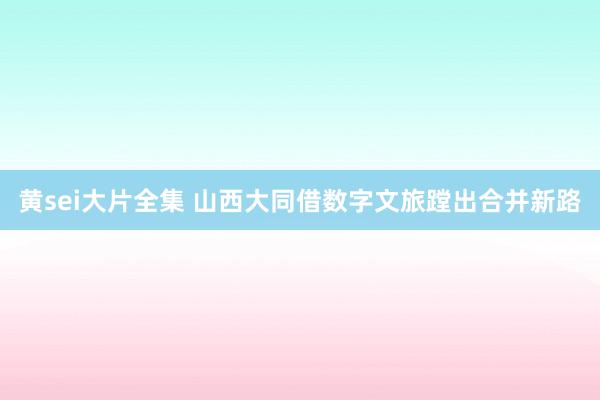 黄sei大片全集 山西大同借数字文旅蹚出合并新路