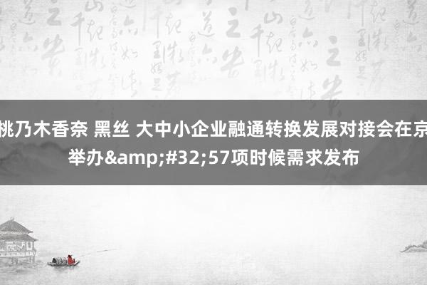 桃乃木香奈 黑丝 大中小企业融通转换发展对接会在京举办&#32;57项时候需求发布
