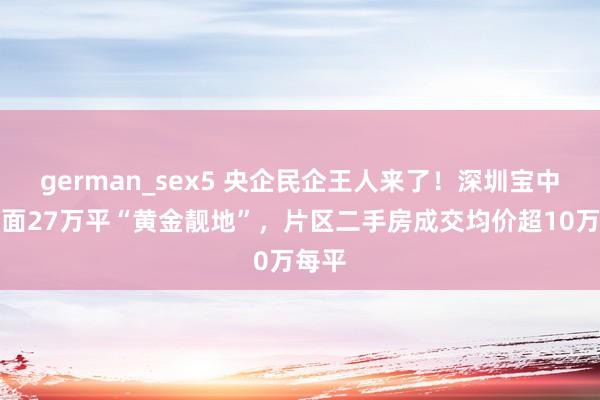 german_sex5 央企民企王人来了！深圳宝中推建面27万平“黄金靓地”，片区二手房成交均价超10万每平