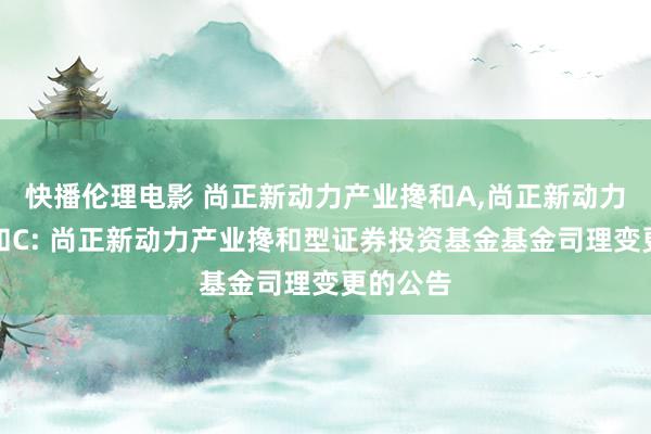 快播伦理电影 尚正新动力产业搀和A,尚正新动力产业搀和C: 尚正新动力产业搀和型证券投资基金基金司理变更的公告