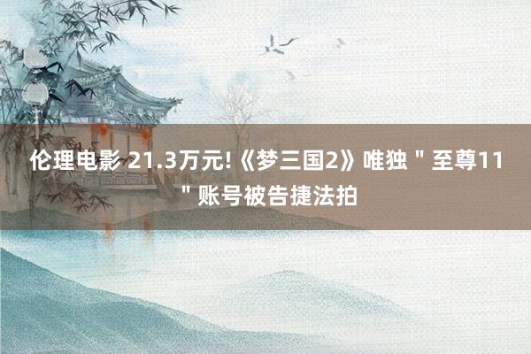 伦理电影 21.3万元!《梦三国2》唯独"至尊11"账号被告捷法拍