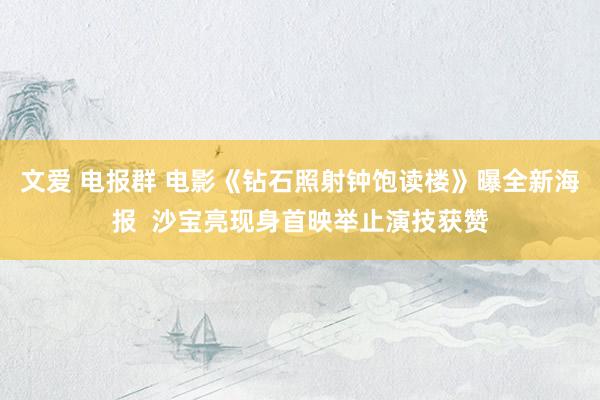 文爱 电报群 电影《钻石照射钟饱读楼》曝全新海报  沙宝亮现身首映举止演技获赞