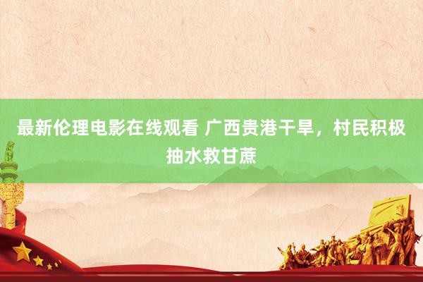 最新伦理电影在线观看 广西贵港干旱，村民积极抽水救甘蔗