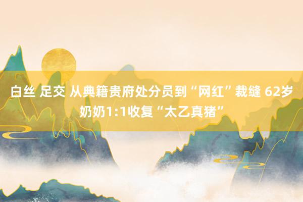 白丝 足交 从典籍贵府处分员到“网红”裁缝 62岁奶奶1:1收复“太乙真猪”