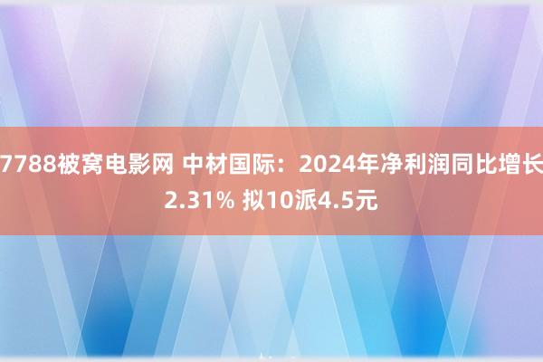 7788被窝电影网 中材国际：2024年净利润同比增长2.31% 拟10派4.5元